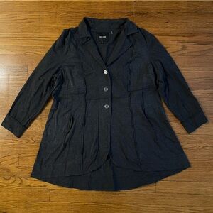 NIC+ZOE Grey Button-Up Collared Cardigan Light Jacket